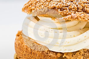 Closeup of Choux a la creme