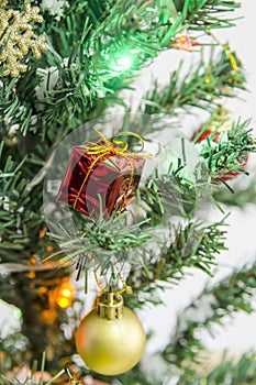 Closeup on Christmas tree decoration