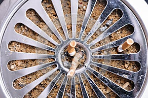 Closeup cigarettes in Ashtray