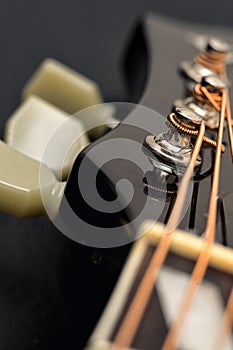 Closeup Classic Guitar Strings