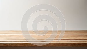 Closeup Clear wooden studio background on white background