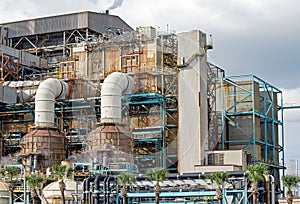 Closeup of a Coal-fired Power Plant
