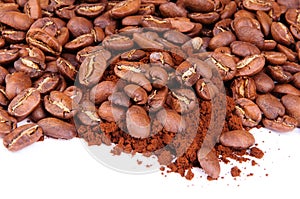 Closeup coffee beans