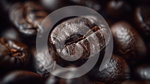 The Closeup Coffee Beans.AI generated image