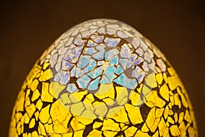Closeup colored decorative lamp