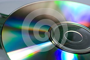 Closeup of a compact disc