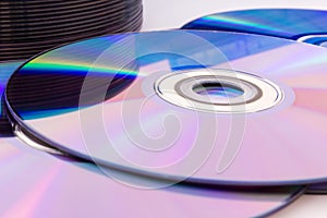 Closeup compact discs