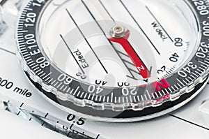 Closeup of compass