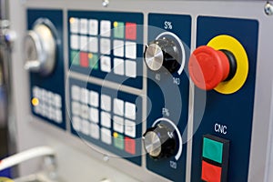 Closeup of the control panel