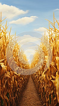 A Closeup of a Corn Field\'s Dirt Path: A Metaphor for Our Earthb