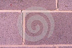 Closeup Of A Crack In A Concrete Bloack  Wall