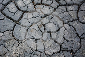 Closeup of cracks on muddy ground in geothermal Krafla area in Iceland in summer. Power, geothermal, nature and outdoor concept