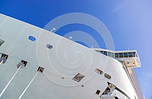 Closeup of  Cruise Ship