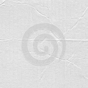 Closeup crumpled white or light grey paper texture background, texture.White paper sheet board with space for text ,pattern or abs