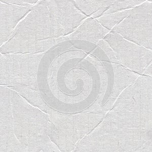 Closeup crumpled white or light grey paper texture background, texture.White paper sheet board with space for text ,pattern artwor