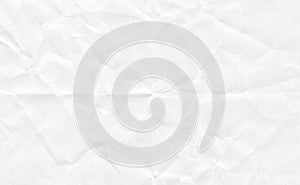 Closeup crumpled white paper  texture background, texture. White paper sheet board with space for text ,pattern or abstract backgr