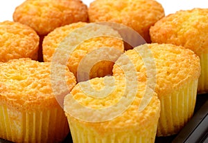 Closeup of a cupcakes, typical spanish plain muffin