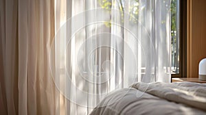 A closeup of the customizable settings for the smart curtains can be seen in the thirteenth image. Users can set photo