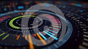 A closeup of a data visualization screen showing workload distribution across microfactories underscoring the efficient