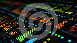 A closeup of a data visualization screen showing workload distribution across microfactories underscoring the efficient