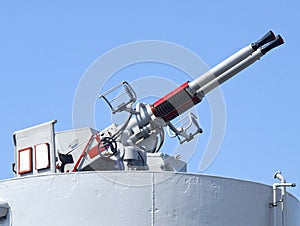 The closeup of defense cannon