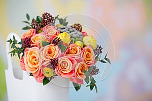 Closeup of delicate flower bouquet