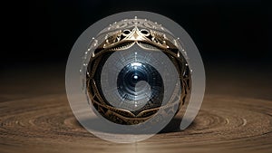 Closeup design of cyberpunk and robotic eyeball