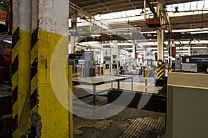 Closeup detail of the actory