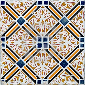 Traditional Portuguese glazed tiles