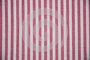 Closeup detail of red/white stripe texture background, illustration.