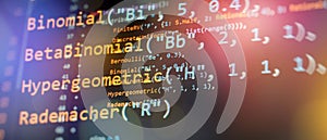 Closeup developing programming and coding technologies. Developer working on web sites codes in office.