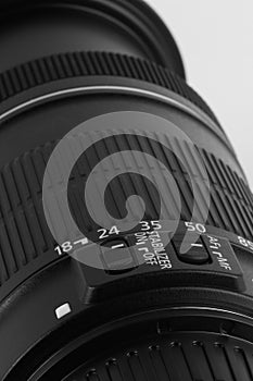 Closeup of a digital camera lens