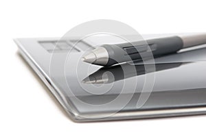 Closeup of digitizer with pen