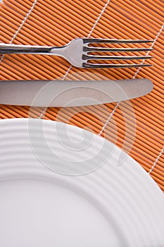 Closeup of dishware