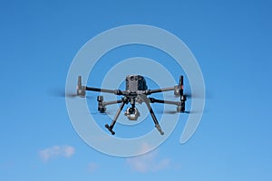 Closeup Dji Matrice M300 in flight