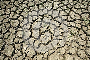 Closeup of dry broke earth