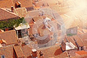 Closeup of Dubrovnik roofs