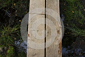 Closeup of duckboards