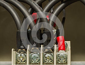 Closeup electrical wiring