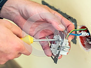 Wall socket installation