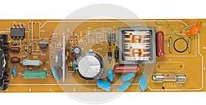 Closeup electronic circuit board