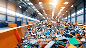 Closeup of Electronic Components in Sorting Process