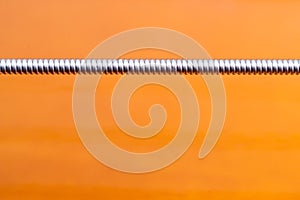 Closeup of an eletric guitar string