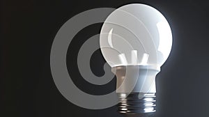 A closeup of an energyefficient LED light bulb highlighting its long lifespan and low energy consumption photo