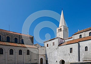 Closeup of the Euphrasian Basilica in Porec, Croatia