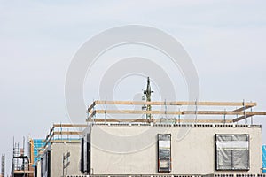 Facade of a building under construction