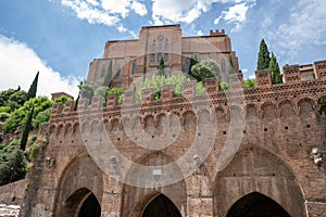 Closeup facade of Fontebranda