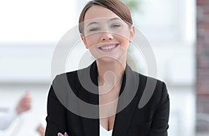 Closeup.face of a successful business woman.