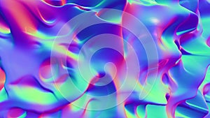 Closeup fantasy chaos colorful liquid waves in dark space