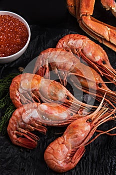 Closeup of far eastern botan shrimp